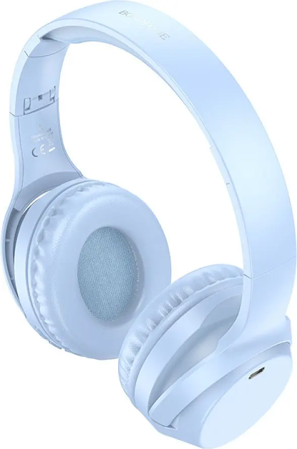 Беспроводная стерео гарнитура Borofone BO26, BT5.3, AUX, TF, 350mAh, 40h, Blue - фото 2