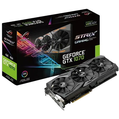 Відеокарта GeForce GTX 1070 8GB Asus ROG Strix Gaming OC ROG Strix Gaming (ROG-STRIX-GTX1070-O8G-GAM - фото 2