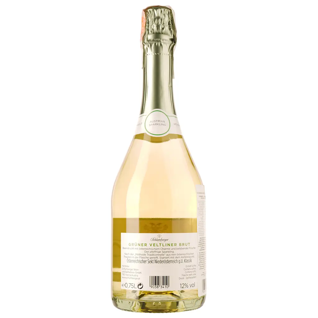Игристое вино Schlumberger Gruner Veltliner, белое, брют, 12%, 0,75 л - фото 2