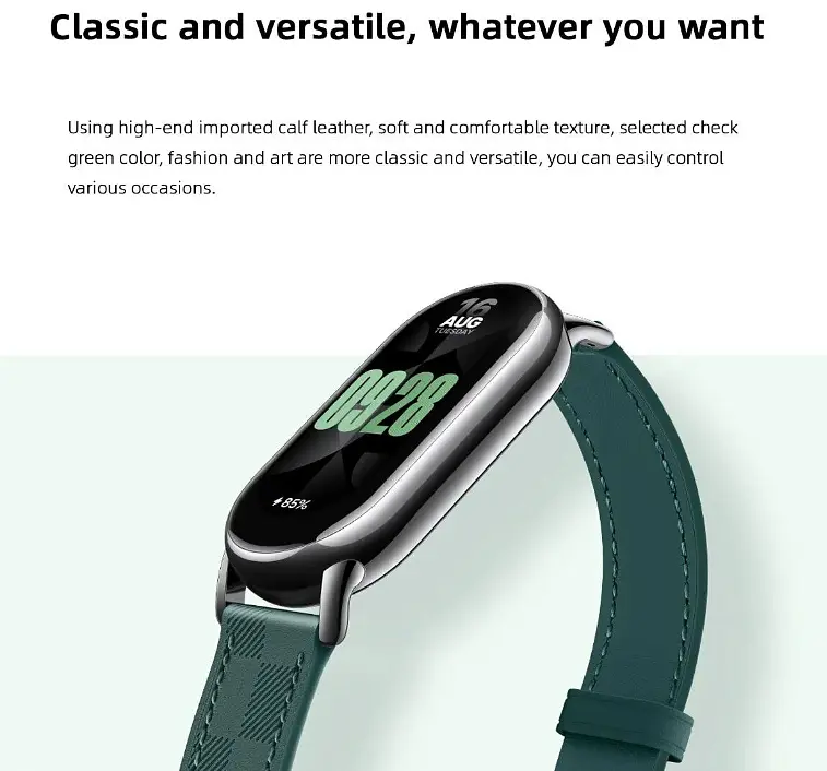 Ремінець для фітнес-браслета Xiaomi Smart Band 8 Checker Strap зелений BHR7295CN - фото 5