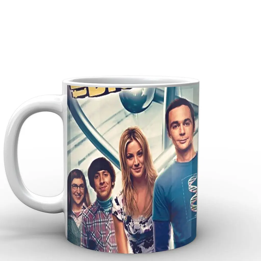Кружка GeekLand Теория большого взрыва The Big Bang Theory на синем фоне BB.002.23 330 мл белая - фото 2
