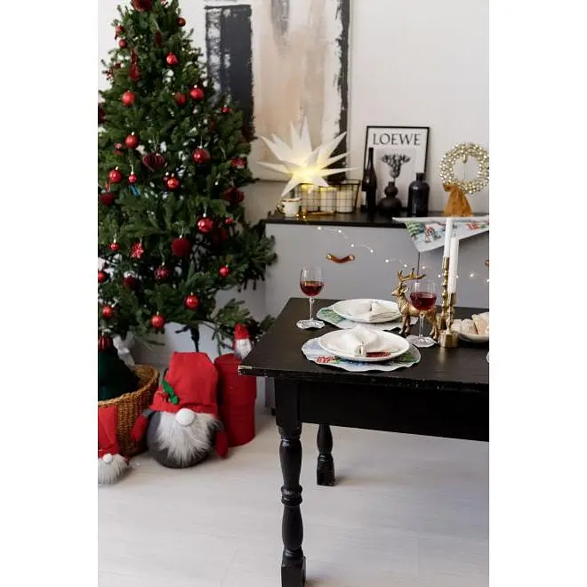 Серветка Прованс Різдвяне багаття гобеленова D-35 см (36429) - фото 5