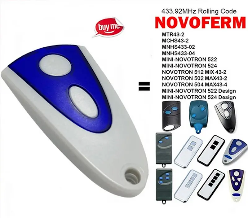 Пульт дистанційного керування брелок NOVOFERM NOVOTRON 502 MAX43-2, 504 MAX43-4 433,92 МГц - фото 3