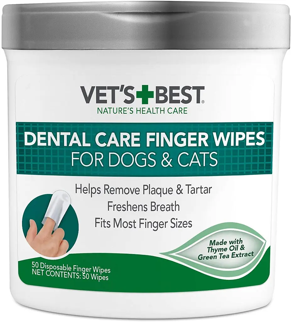 Салфетки для собак и котов Vet's Best Dental Care Finger Wipes для чистки зубов 50 шт vb00001