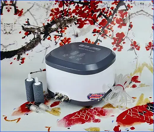 Компрессор для аквариума SunSun APQ-505 двоканальний на акумуляторі 510 л/год до 1000 л - фото 2