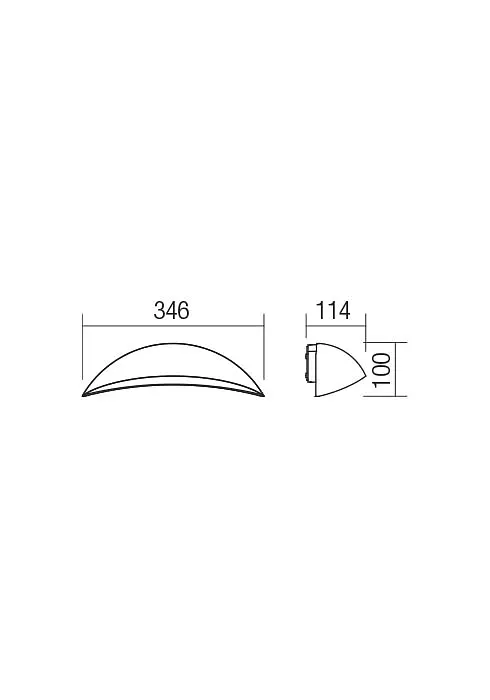 Бра вуличне PALMA AP LED 18W IP54 DG 3000K (5.1.2) Redo 90235 - фото 2