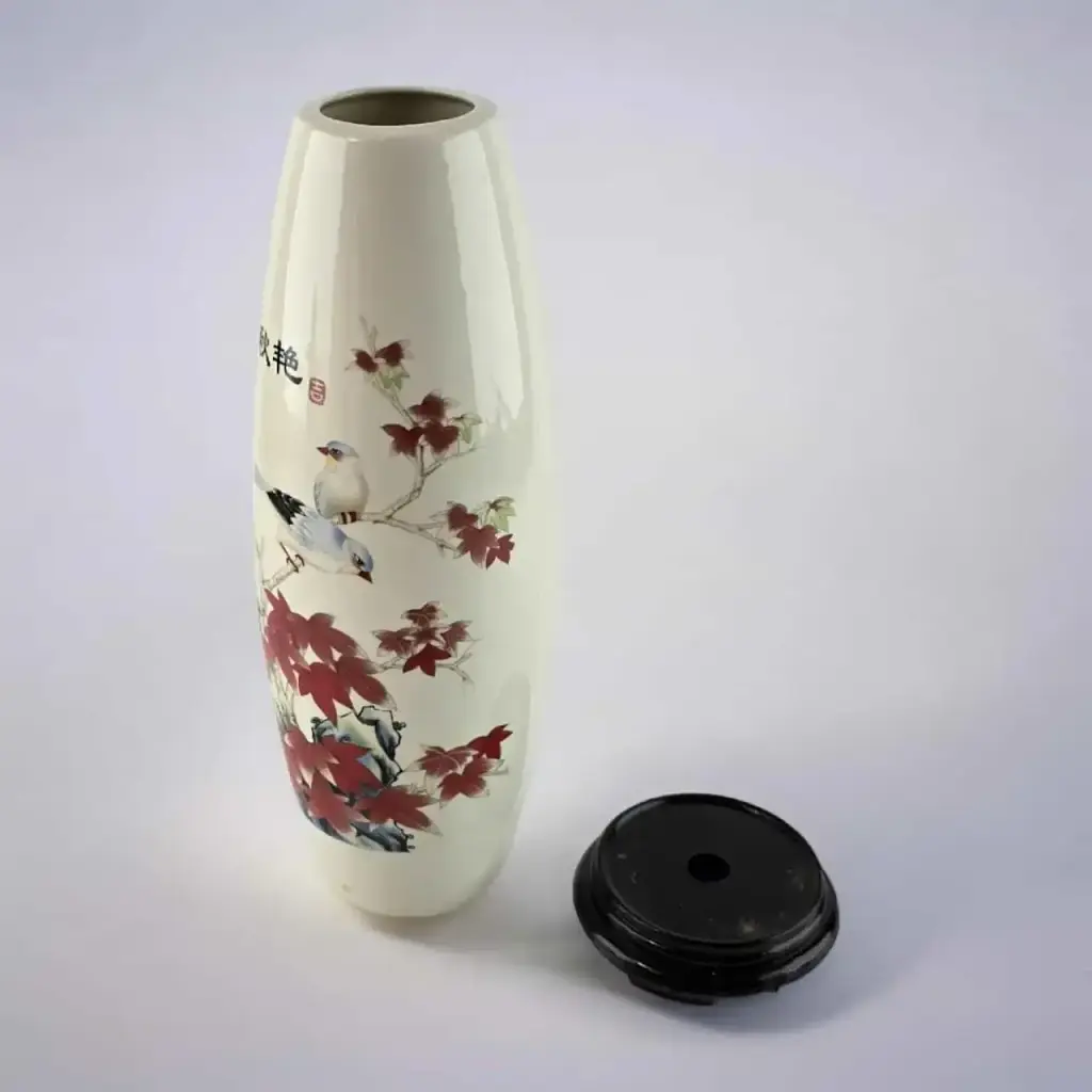 Ваза порцелянова на підставці Птахи на гілці 26х6.3х.6.3 см - фото 4