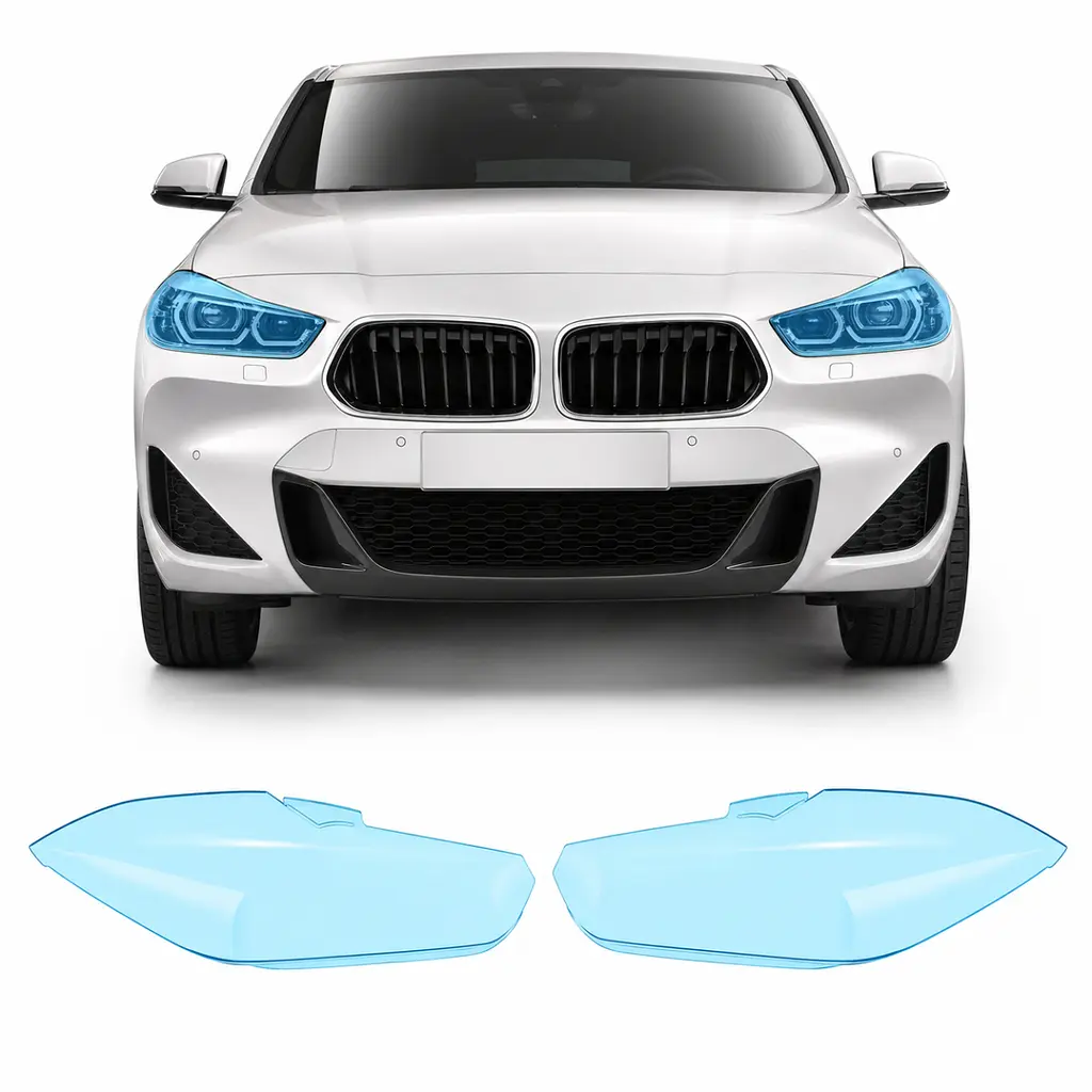 Антигравійна захисна бронеплівка за лекалами для BMW X2 F39 2018-2023 - оптика (фари та ПТФ)