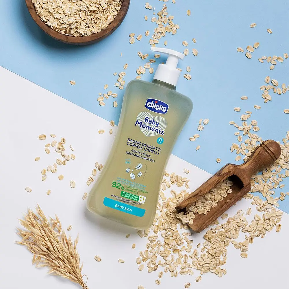Гель-шампунь Chicco Baby Moments для тіла та волосся з екстрактом вівса, 500 мл (10594.00) - фото 5