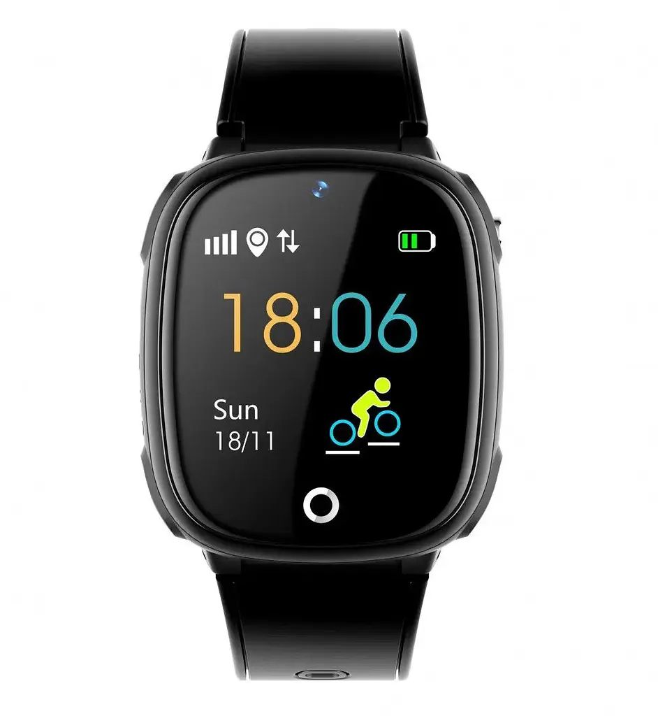 Подарунковий дитячий смарт-годинник Lemfo HW11 4G Aqua Plus з камерою і GPS-відстеженням водонепроникний чорний - фото 3