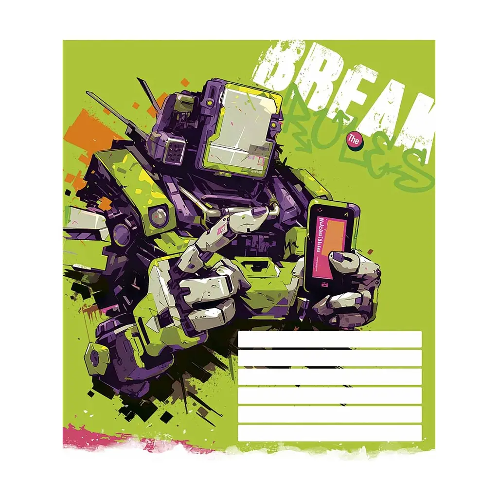 Зошит Школярик Break the rules 12 аркушів лінія (012-3492L), в асортименті - фото 4