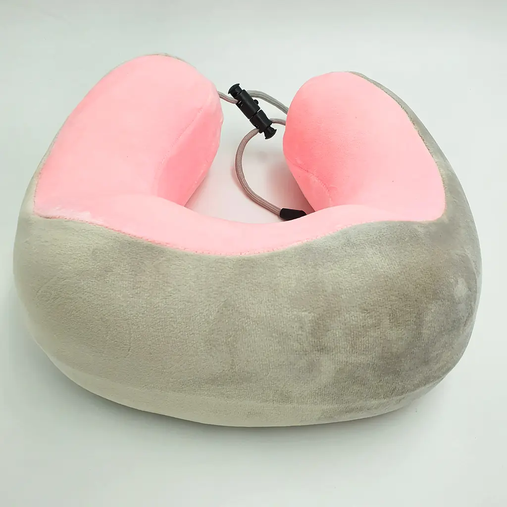 Масажна подушка універсальна масажер для спини рук та ніг U-Shaped Massage Pillow бежевий - фото 3