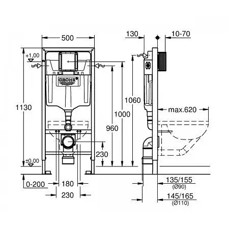 Інсталяція для унітазу Grohe RAPID SL 38528001 - фото 2