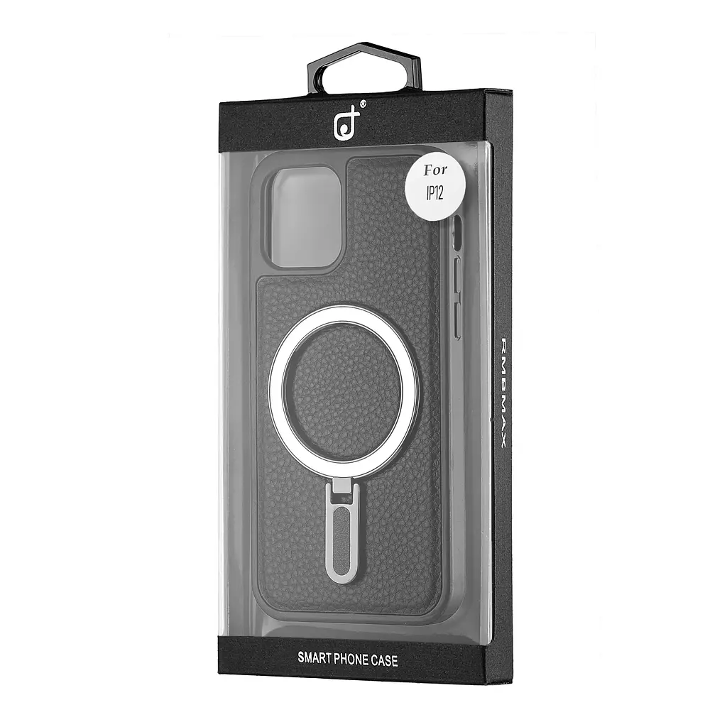 Чохол Jinduka Leather Ringo iPhone 12 Black - фото 2