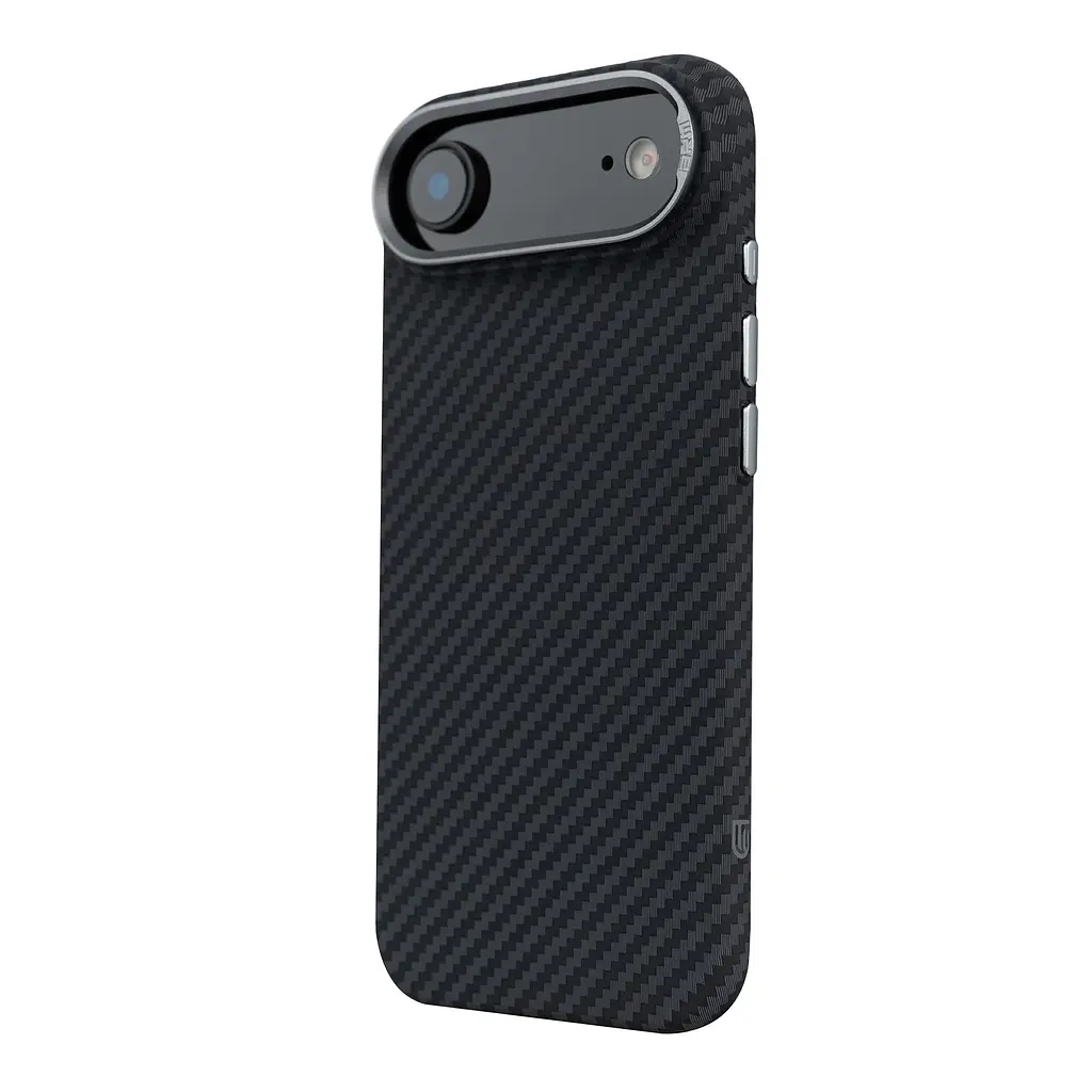 Карбоновый чехол для Apple iPhone 17 Air, LikeCarbon2 MagCase, черный, тонкий защитный чехол-панель из поликарбоната с магнитами N52, MagSafe, противоударный, совместим с беспроводной зарядкой, приподнятые края для защиты камеры, ArmorStandart (ARM86260) - фото 5