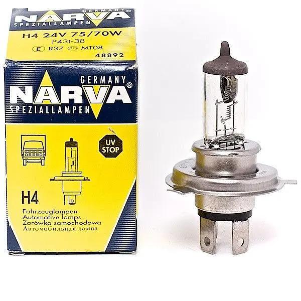 Автолампа галогенна Narva Standart / H4 / 75/70W / 24V / 1 шт (48892)