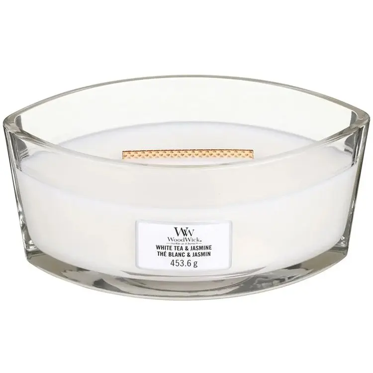 Свічка Woodwick Ellipse White Tea & Jasmine Білий чай та жасмин 453 г (76062E) - фото 2