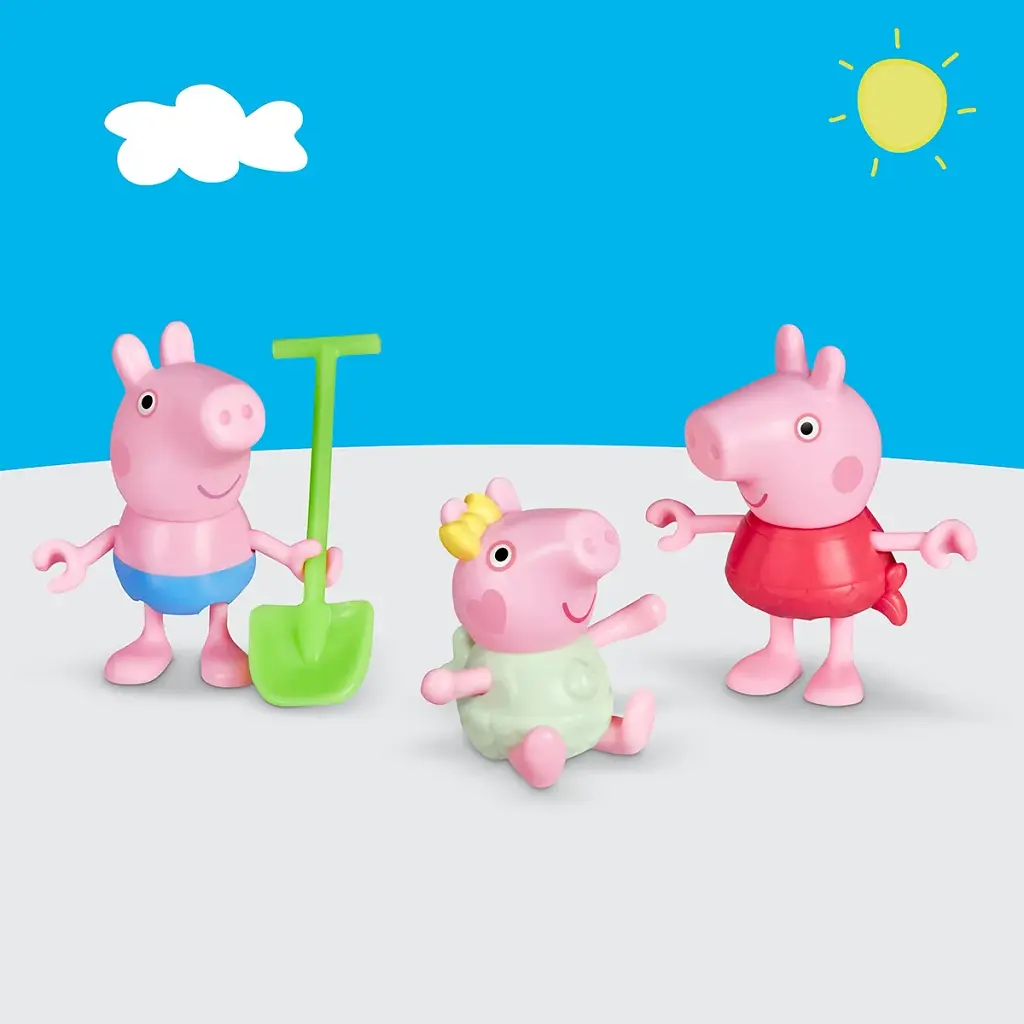 Ігровий набір Peppa Pig Figurines Три маленькі свинки на пляжі (G2833) - фото 3