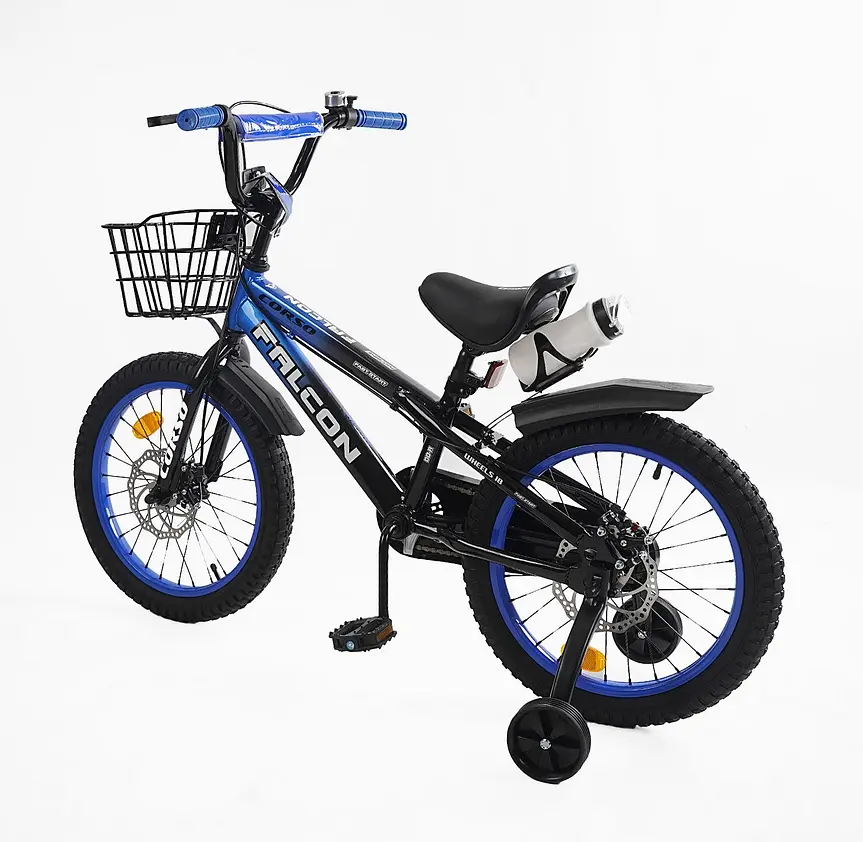 Велосипед 2-х колёсный 18" FL-18020 "Corso Falcon" стальная рама, дисковые тормоза, доп. колёса, звонок, собран на 85% (6800070180203) - фото 3