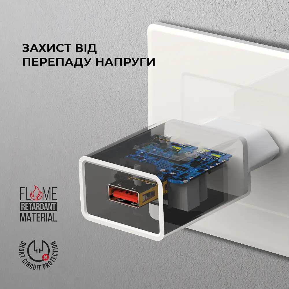 Мережевий зарядний пристрій ArmorStandart AR02 1хUSB(3.1A) White (ARM59714) - фото 3