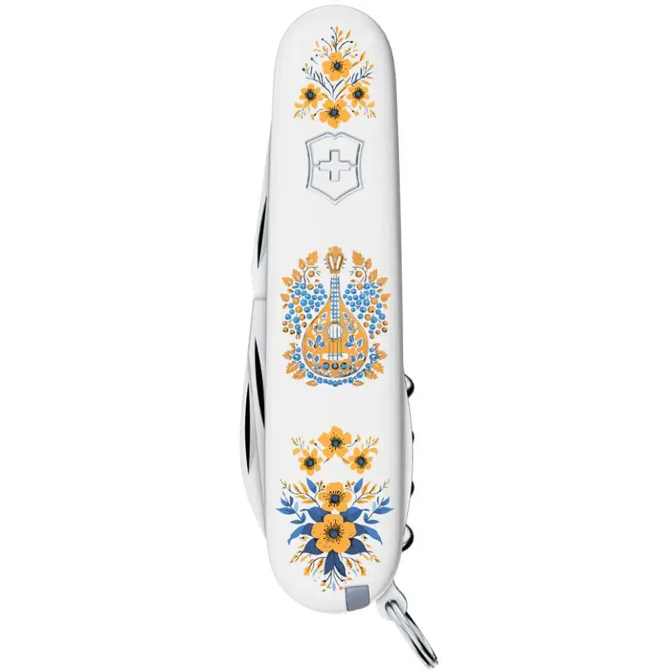 Ніж Victorinox Spartan Ukraine 91 мм 12 функцій біл ,Українські мотиви - фото 3