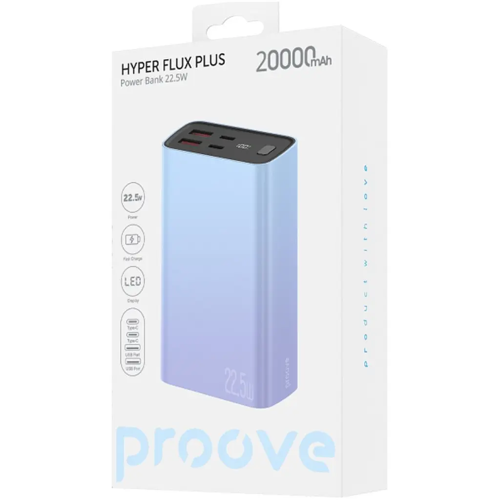 Зовнішній акумулятор Proove Hyper Flux Plus 20000mAh 22.5W Gradient (PBF222120009) [131439] - фото 2