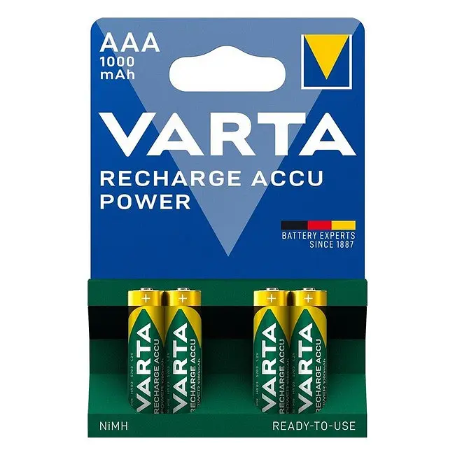 Акумуляторні батарейки AAA VARTA ACCU AAA 1000mAh BLI 4 шт (READY 2 USE)
