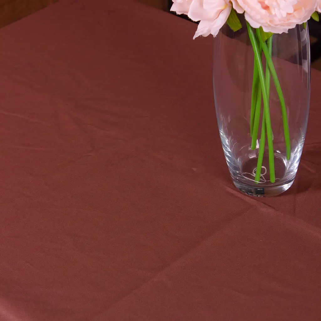 Скатертина MirSon №205 Chocolate 220х130 см рогожка шоколадна - фото 2