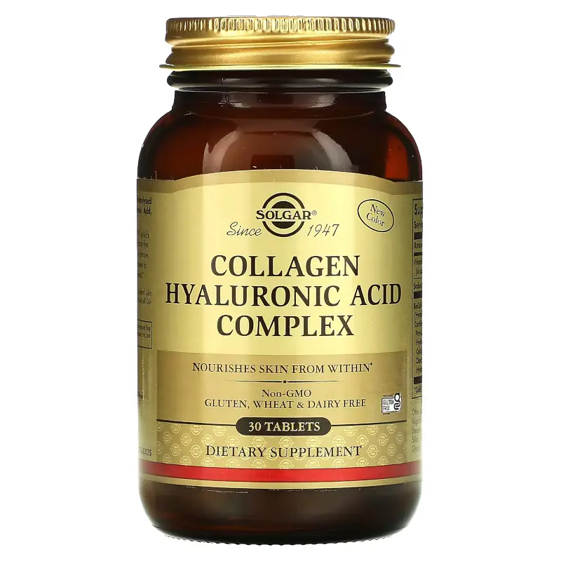 Препарат для суглобів і зв'язок Solgar Collagen Hyaluronic Acid Complex, 30 таблеток - фото 2