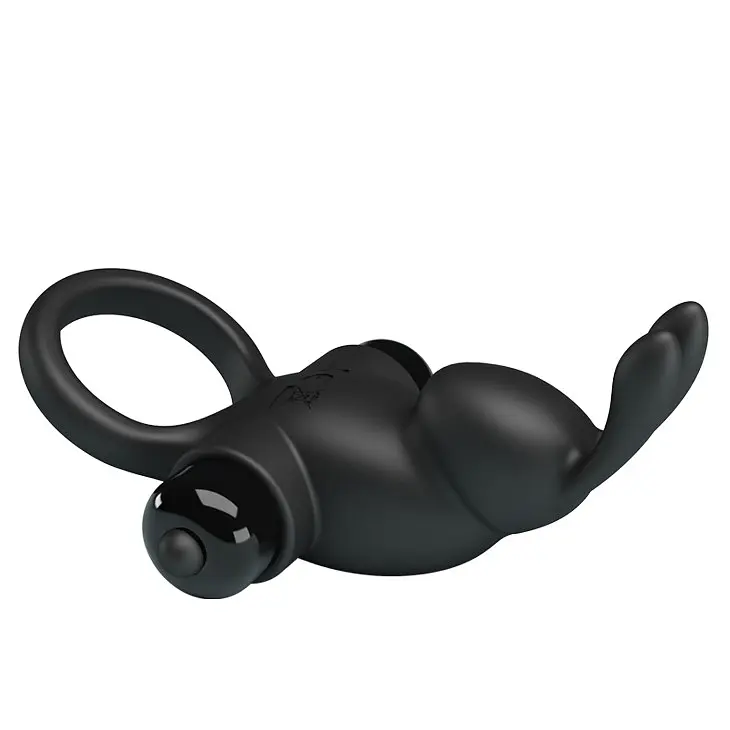 Ерекційне кільце Pretty Love Vibrant Penis Ring I 11.3 см чорний - фото 4