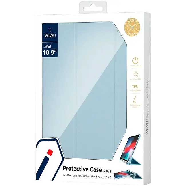 Чохол-книжка WiWU Classic II для Apple iPad Pro 11` (2020-2022)/Air 10.9` (2020-2022)/Air 11` (2024-2026) Light Blue [106822] - фото 5