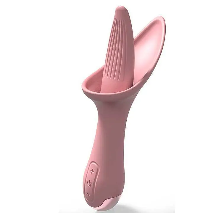 Вібратор язичок Flower Tongue USB Рожевий K000717 - фото 1