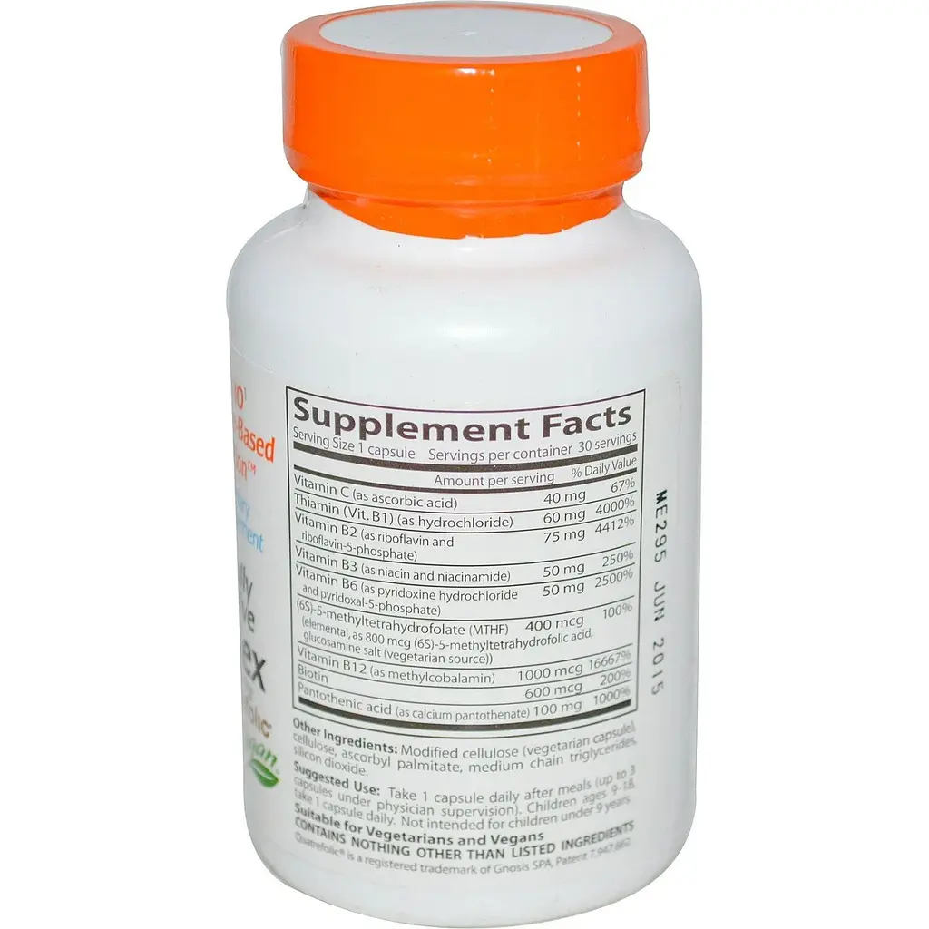 Комплекс витаминов группы В Doctor's Best Quatrefolic 30 гелевых капсул - фото 2
