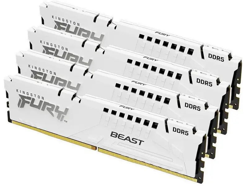 Модуль пам'яті Kingston FURY 128 GB (4x32GB) DDR5 5600 MHz Beast White (KF556C40BWK4-128) - фото 2