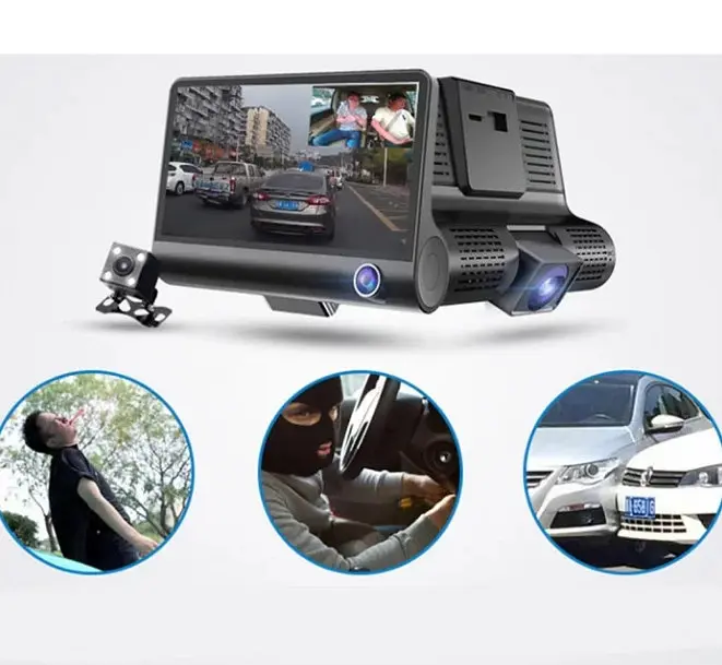 Автомобільний відеореєстратор C9 LCD 4" WDR 1080P Full HD (3 камери) - фото 2