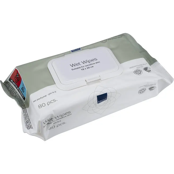 Вологі серветки для догляду за шкірою ABENA Wet Wipes, 80 шт. - фото 4