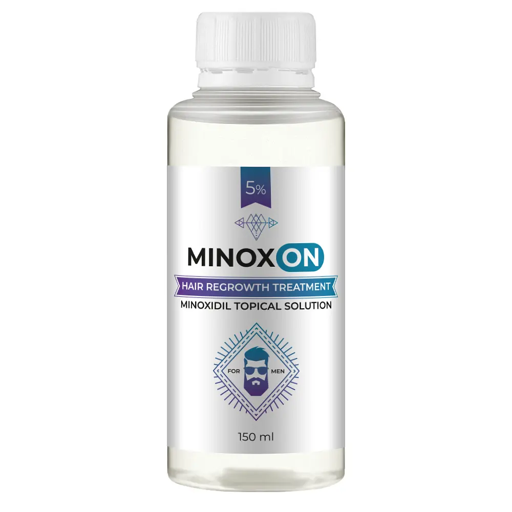 Чоловічий лосьйон для росту волосся Minoxidil 5% Minoxon 150 мл - фото 1