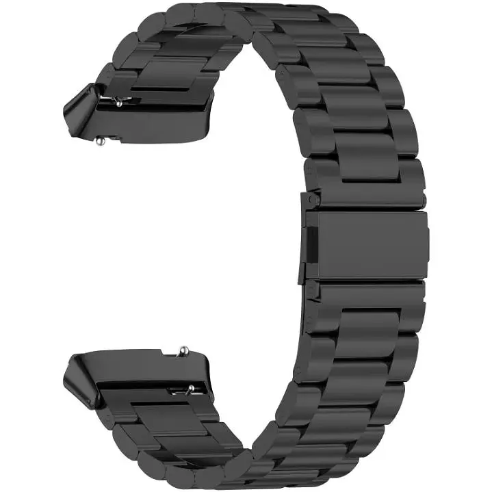 Ремешок DK для Xiaomi Redmi Watch 3 Active / 3 Lite Metal Fitlink Steel Band (black) - фото 2