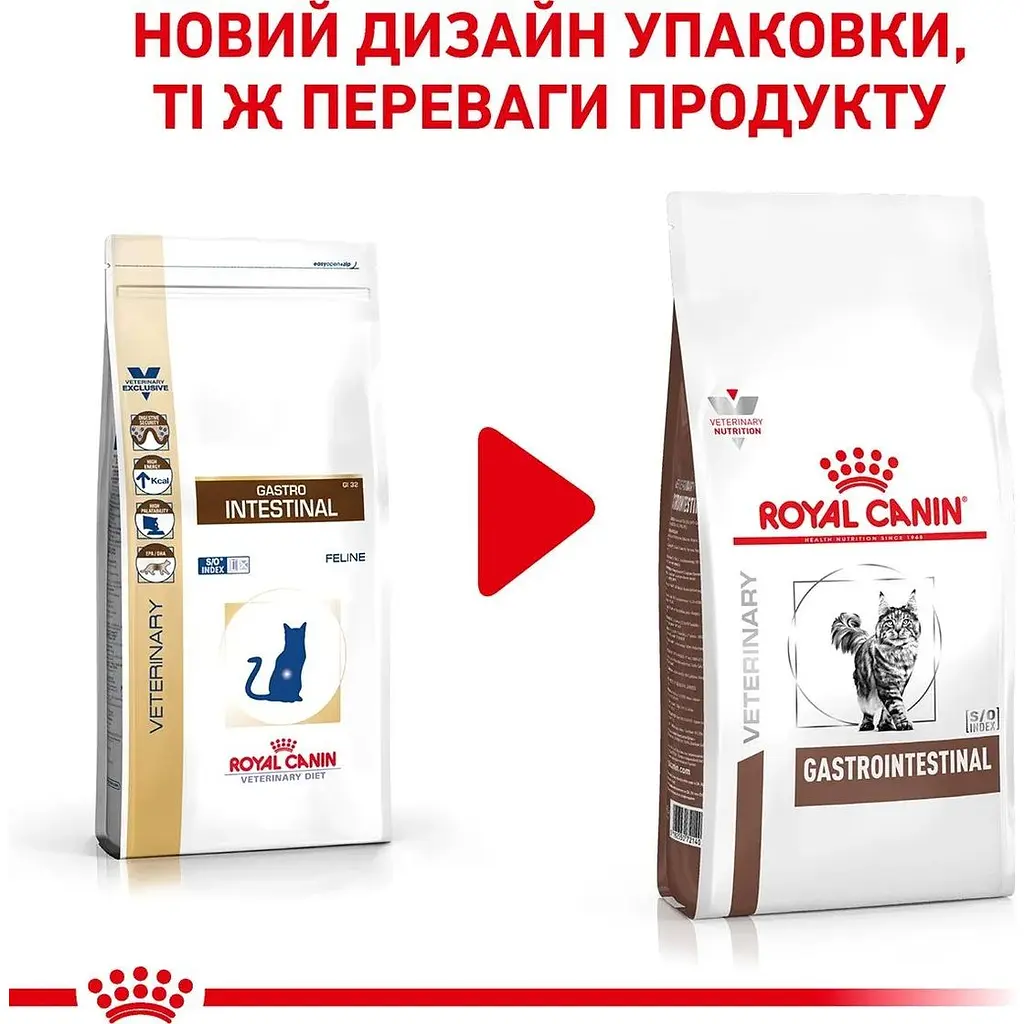 Сухой корм для кошек Royal Canin Gastrointestinal при нарушениях пищеварения 2 кг - фото 2