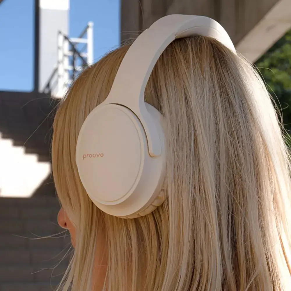Беспроводные наушники Proove Tender, Headset, ANC, AUX, BT5.0, 300mAh, 18h, beige UA UCRF - фото 9