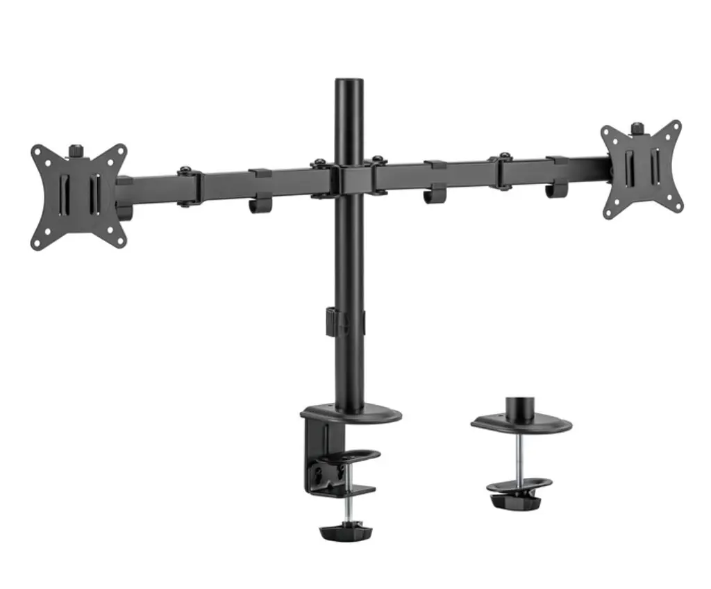Кронштейн настольный для двух мониторов 17-32 дюйма OfficePro OPMA-102 Black - фото 2