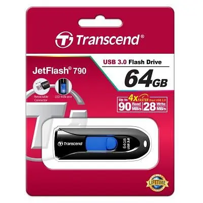 USB флеш накопичувач Transcend 64GB JetFlash 790 USB 3.0 (TS64GJF790K) - фото 5