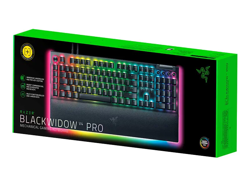 Клавіатура Razer BlackWidow V4 Yellow Switch US (RZ03-04691800-R3M1) - фото 7