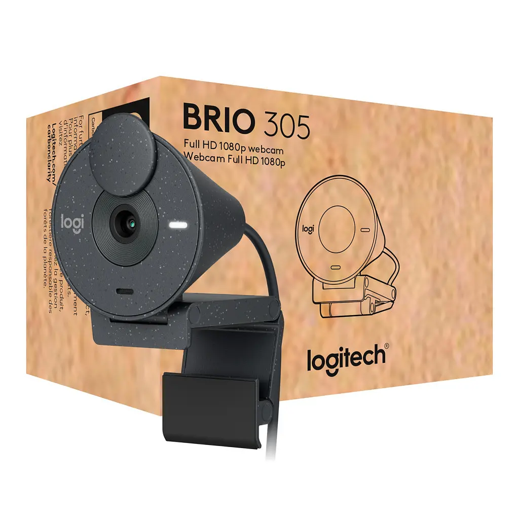 Веб-камера Logitec Brio 305 Graphite B2B (960-001469) - фото 5