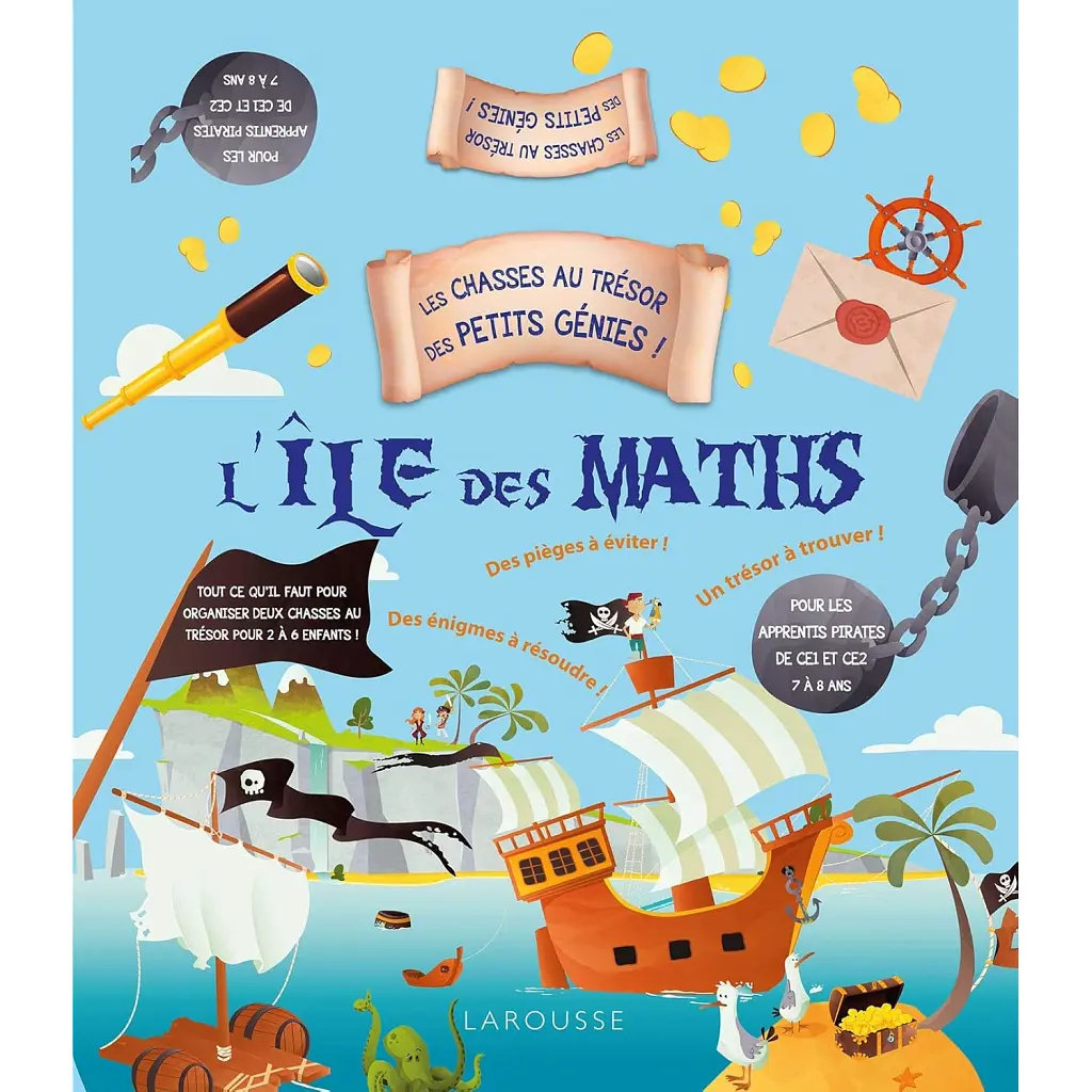 Les chasses au trésor des petits génies. L'île des maths -
