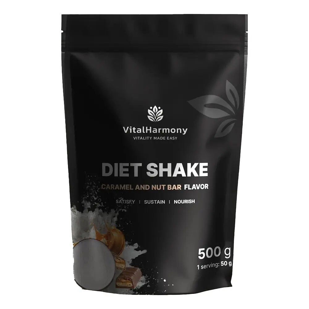 Замінник харчування VitalHarmony Diet Shake, 500 грам - Шоколад-карамель-горіхи