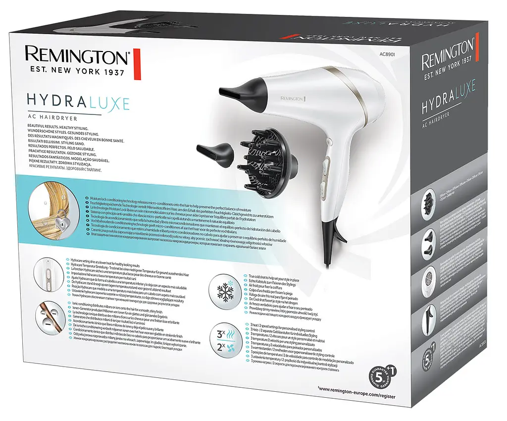 Фен Remington AC8901 HYDRAluxe (6651526) - фото 5