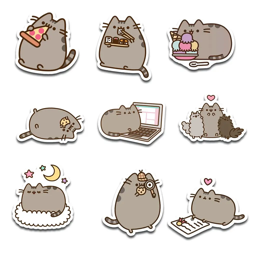 Стикерпак GeekLand Pusheen 45 штук (SP P 01) - фото 5