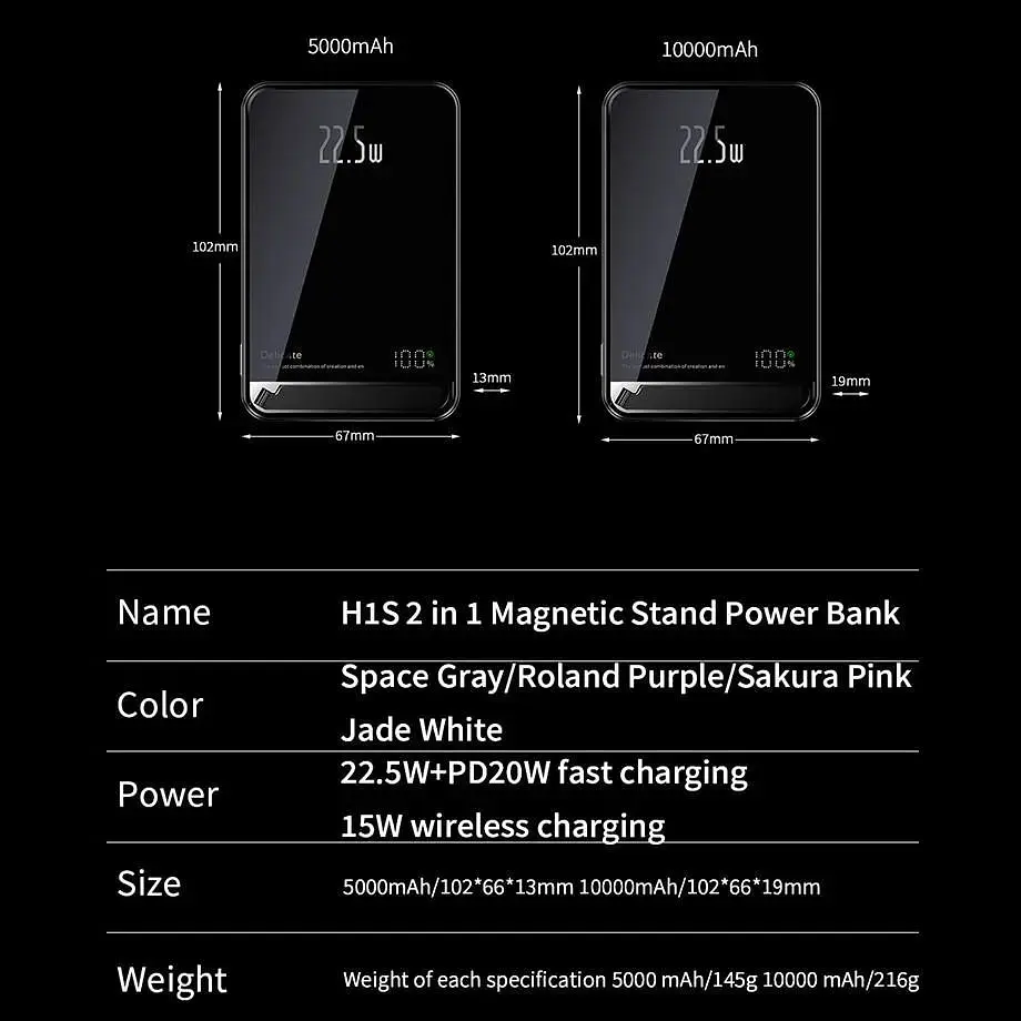Повербанк MagSafe Delicate Powerbank з бездротовою зарядкою для iPhone магнітний 10000 mAh 20W Silver - фото 10