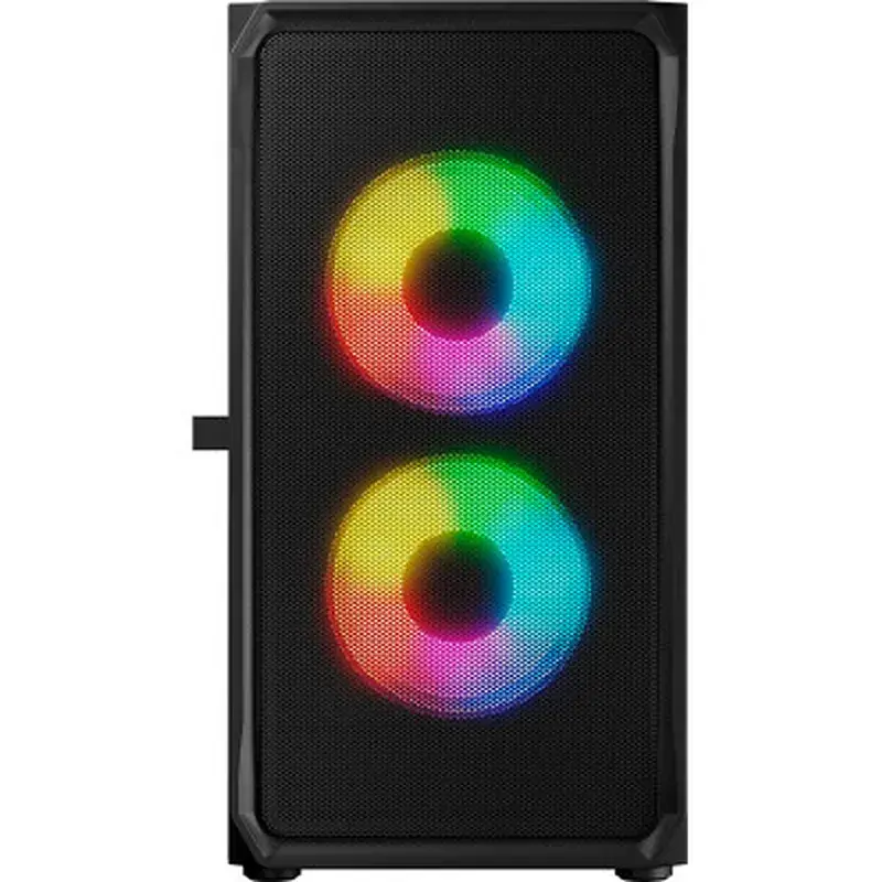 Корпус для ПК Logic concept PORTOS MESH+GLASS ARGB fans 3x120mm BLACK (AM-PORTOS-10-0000000-0002) - фото 3